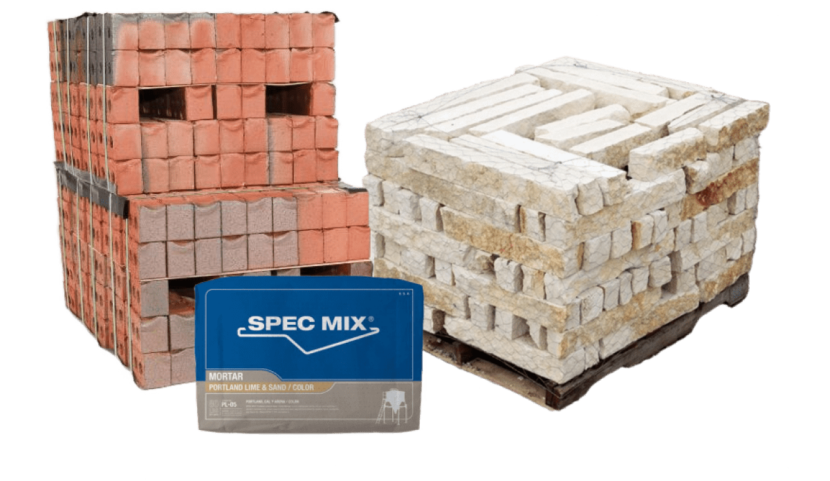 A variety of masonry products